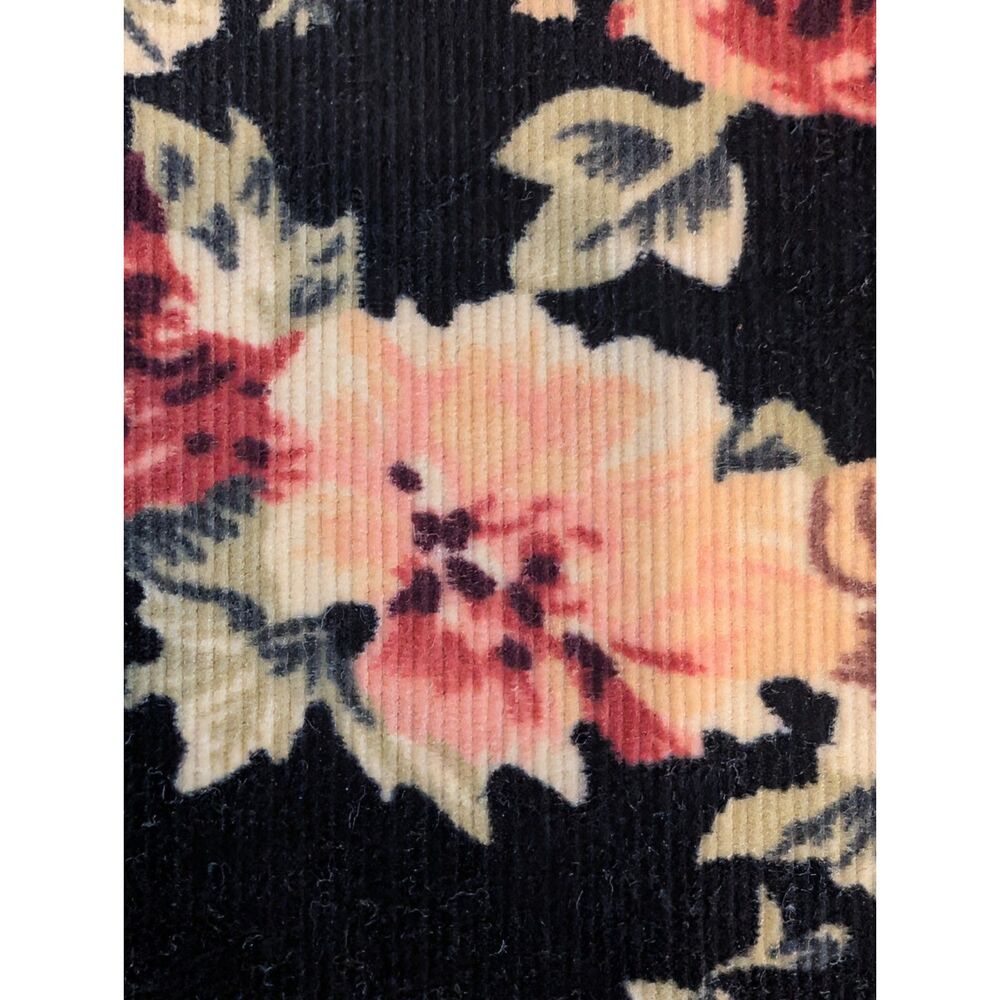 Jolt Women’s Size 5 Black Floral Corduroy Pants Y2K Low Rise Skinny Leg